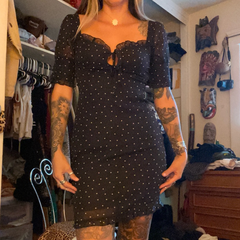 NWT Trendy polka dot mini dress from nasty gal